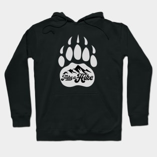 Take A Hike Bear Paw with Mountains Hoodie